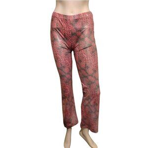 Pink Shiny Snake Print Pant
